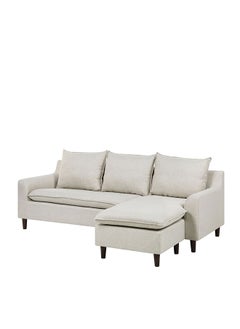 A to Z Furniture Reversible Fabric Corner Sofa Light in Beige Color Reversible Corner Sofa  - Image 1