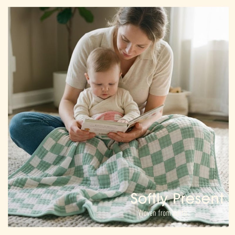 HardNok Ultra Soft Muslin Baby Blanket, A Versatile Swaddle and Bed Blanket for Babies, Toddlers, Boys, and Girls (1 Pack). - Image 5