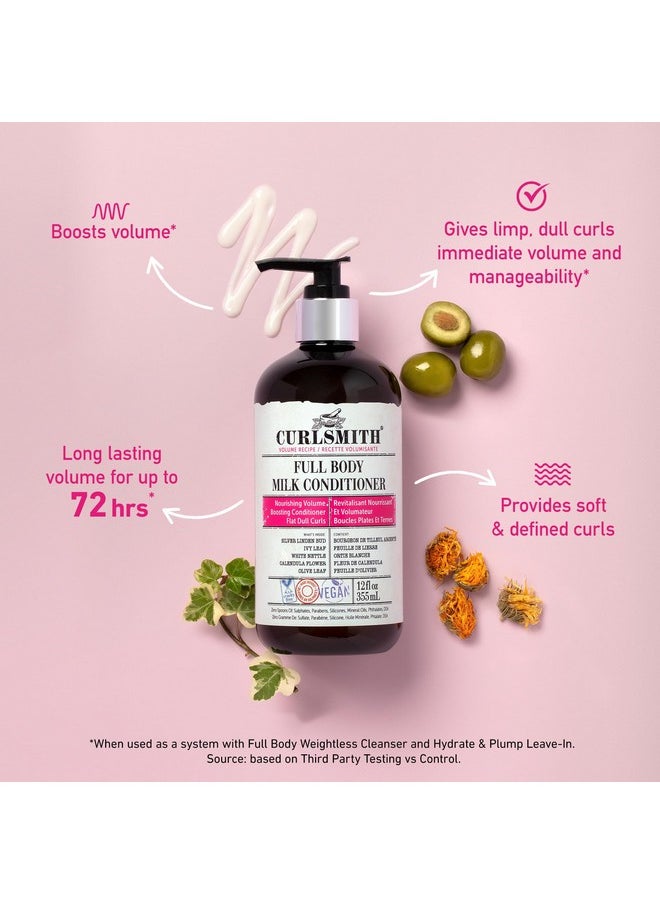 CURLSMITH CURLSMITH - Full Body Milk Hair Conditioner, Volumizing and Hydrating for Wavy, Curly or Coily Hair, Vegan (355ml/12fl oz)  - Image 2
