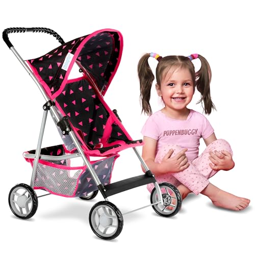 Kinderplay Baby Doll Stroller  Pram for Girls  Umbrella Stroller for Kids  Lightweight Play Carriage for Ages 2 Years  Baby Doll Accessories with Storage  2205Inch Handle Height Model KP0280R - Image 1