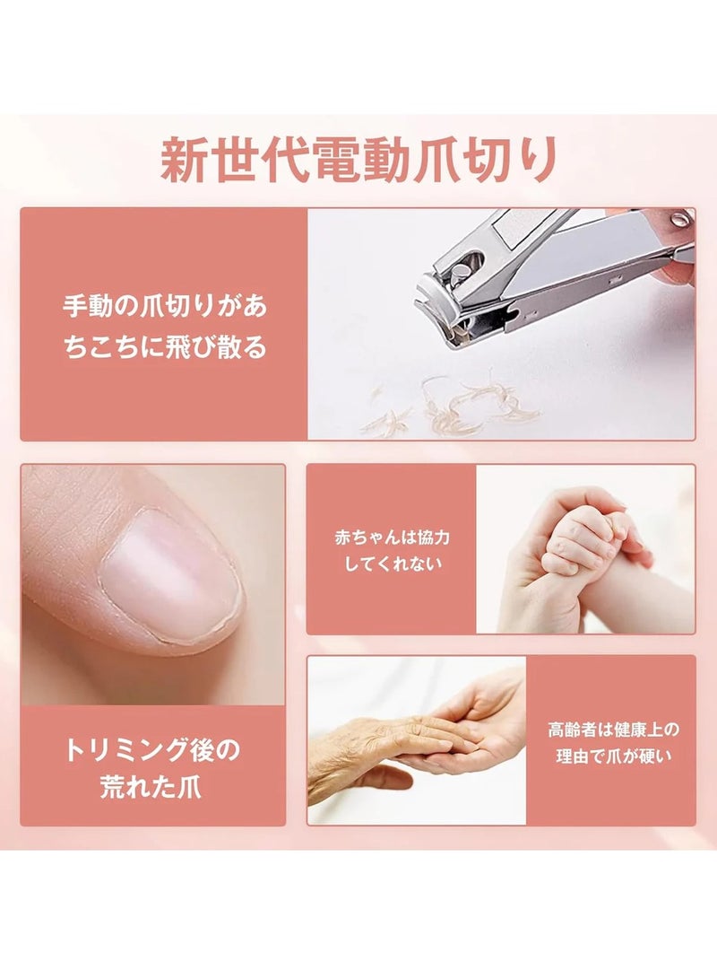 Electric Nail Clipper and Sharpener with LED Light - Image 4