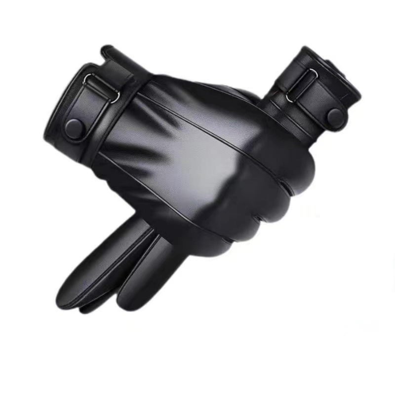 POONWEI Leather Gloves For Men,Winter Warm Touch Screen Motor Gloves,Soft Cashmere Lining-Christmas, Valentine's Day present - Image 1