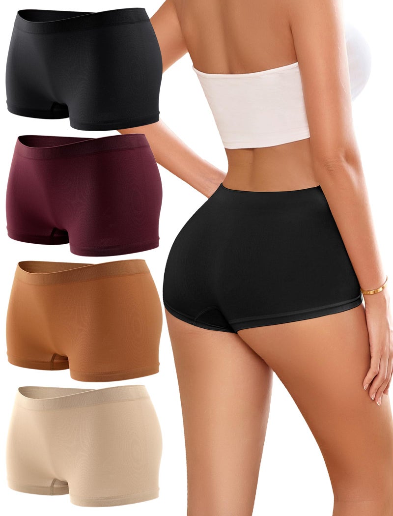 Sth Big Womens Boyshorts Underwear Seamless Boxer Briefs Full Coverage Soft Stretch Panties for Women Lingerie Sleep & Lounge - Image 1