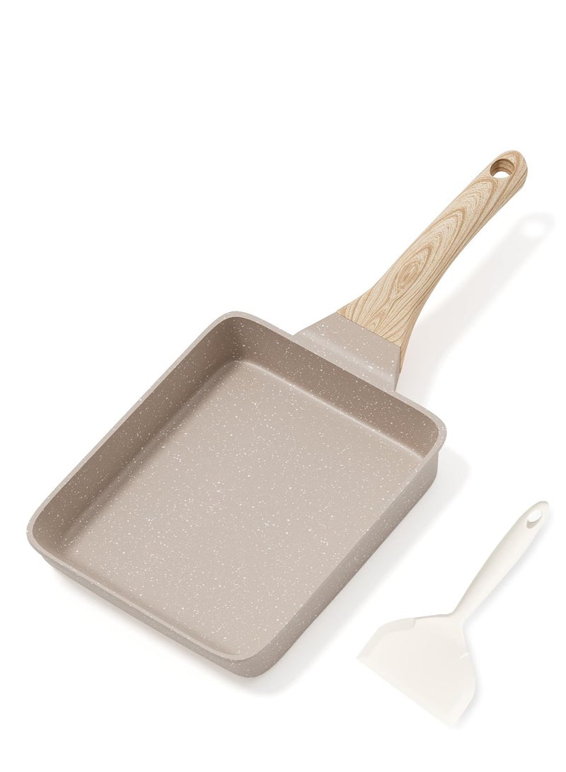 عجة البيض، طاسة عجة الجرانيت غير اللاصقة، طاسة الفطار، طاسة لعمل البيض مناسبة لفرن الغاز وتجهيزات المطبخ التعريفي. - Image 1