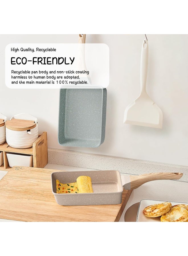 عجة البيض، طاسة عجة الجرانيت غير اللاصقة، طاسة الفطار، طاسة لعمل البيض مناسبة لفرن الغاز وتجهيزات المطبخ التعريفي. - Image 5