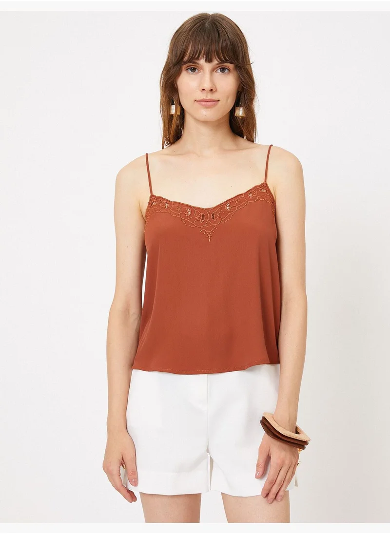 KOTON Neck Detailed Tank Top