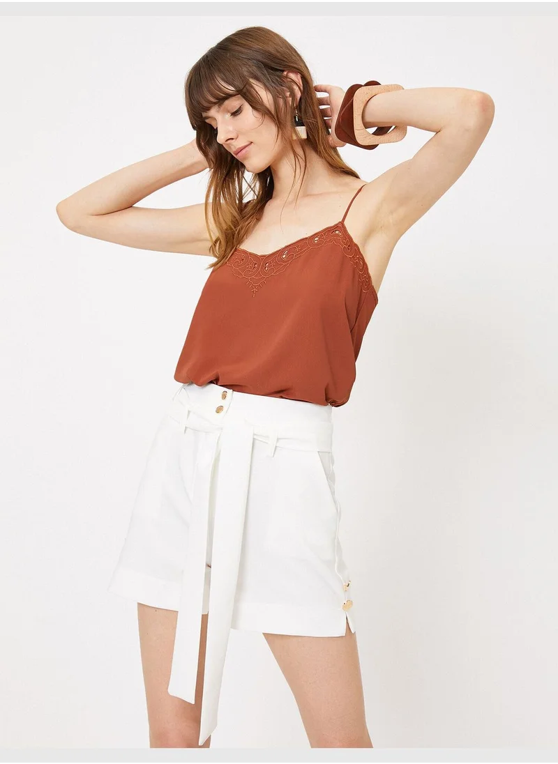 KOTON Neck Detailed Tank Top