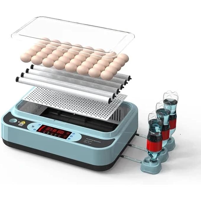 ريحني حاضنة بيض الدجاج 56 حاضنة أوتوماتيكية للرطوبة وتوفير المياه ودرجة الحرارة مع وظيفة اختبار البيض - Image 5
