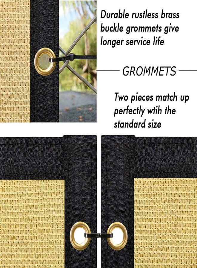 UPGRADE 6' x 50' Privacy Screen Fence Commercial Shade Cover with Heavy Duty Grommets for Visibility Blockage & Home Protection-Sand, Customizable - Image 4