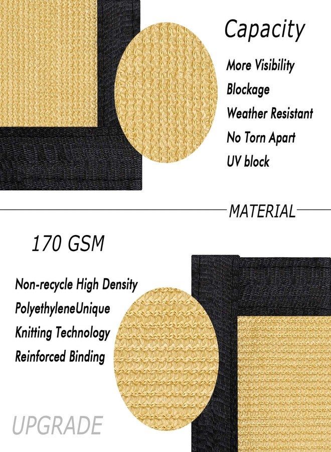 UPGRADE 6' x 50' Privacy Screen Fence Commercial Shade Cover with Heavy Duty Grommets for Visibility Blockage & Home Protection-Sand, Customizable - Image 2