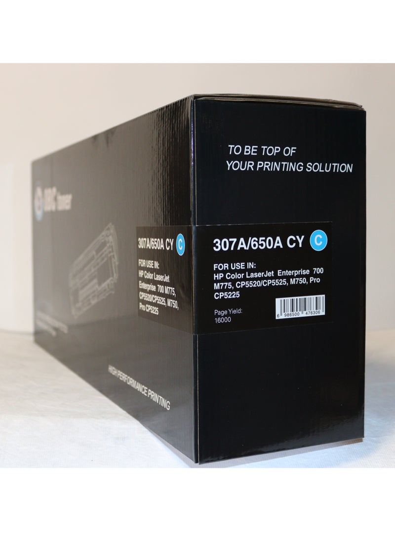OBC Compatible Cyan Laser Toner Cartridge Replacement for HP 307A/650A - Prints up to 7300 pages in vivid color and high quality - Image 4