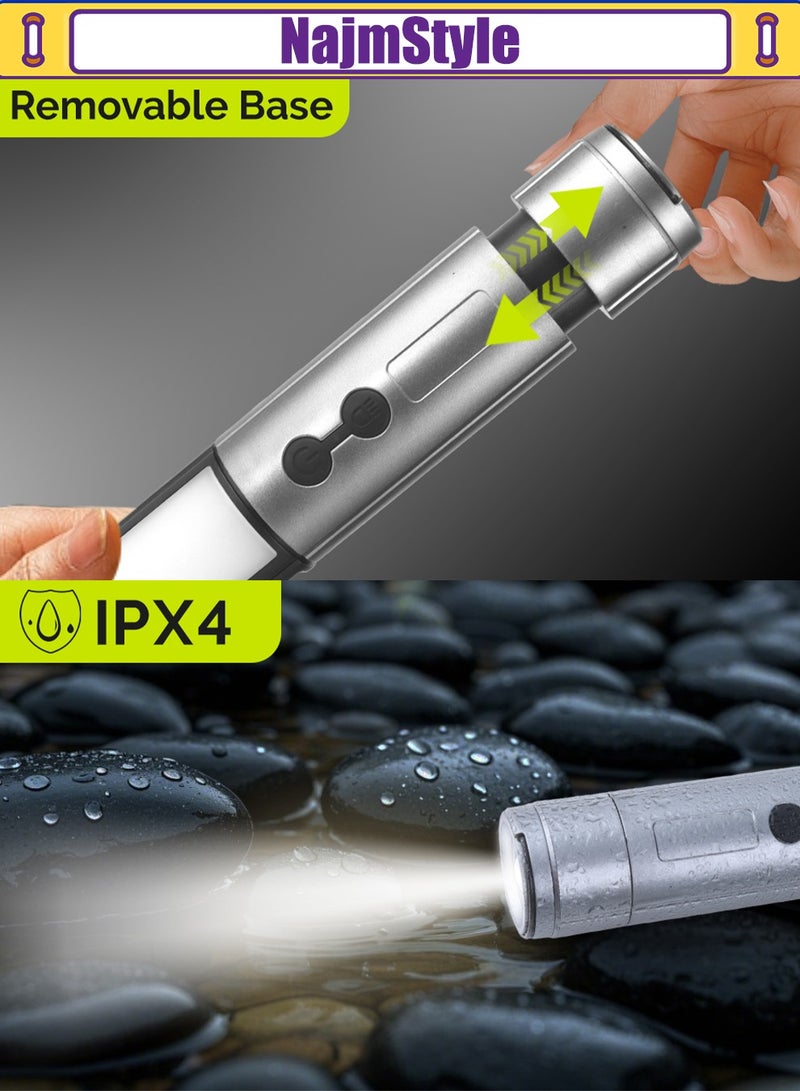 NajmStyle Telescopic Camping Light, 3000mAh Rechargeable Camping Lantern - 2 Dimmable Modes & 3 Flashlight Modes, IPX4 Waterproof, Portable Collapsible Light for Camping, Hiking, Home Emergency - Image 5
