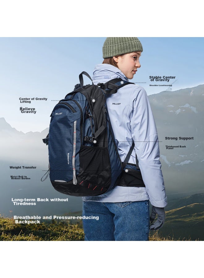 Pelliot Outdoor Backpack, Large Capacity Schoolbag, Hiking Travel Water-resistant Mountaineering Backpack, 16902507, Dark Green - Image 1