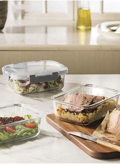 Jourvent 10-Pack Glass Meal Prep Containers, 1040+410ml (35+14oz) Airtight Food Storage with Lids, Microwave, Freezer & Dishwasher Safe, Grey  - Image 2