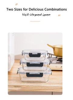 Jourvent 10-Pack Glass Meal Prep Containers, 1040+410ml (35+14oz) Airtight Food Storage with Lids, Microwave, Freezer & Dishwasher Safe, Grey  - Image 5