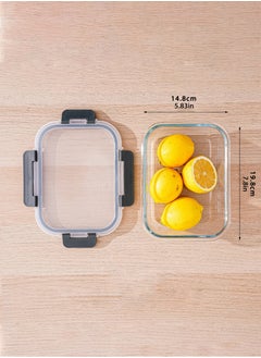 Jourvent 10-Pack Glass Meal Prep Containers, 1040+410ml (35+14oz) Airtight Food Storage with Lids, Microwave, Freezer & Dishwasher Safe, Grey  - Image 3