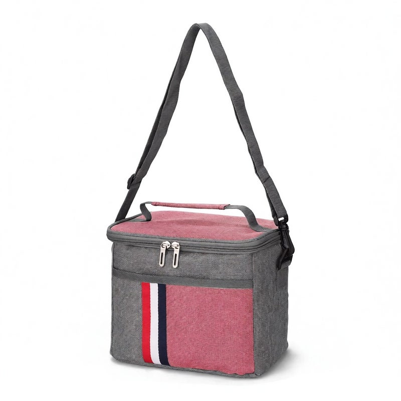 8L Aluminium Foil Lunch Bag Hand-held Insulation Bag Picnic Insulation Bag Commuters Carry Lunch Tools Food Bag for Work - Image 1