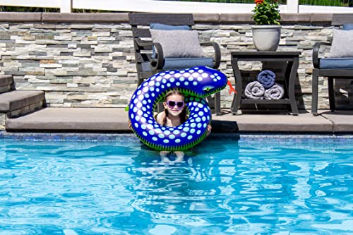 Poolmaster Swimming Pool Float Split Pool Ring, Snake, Green - Image 1