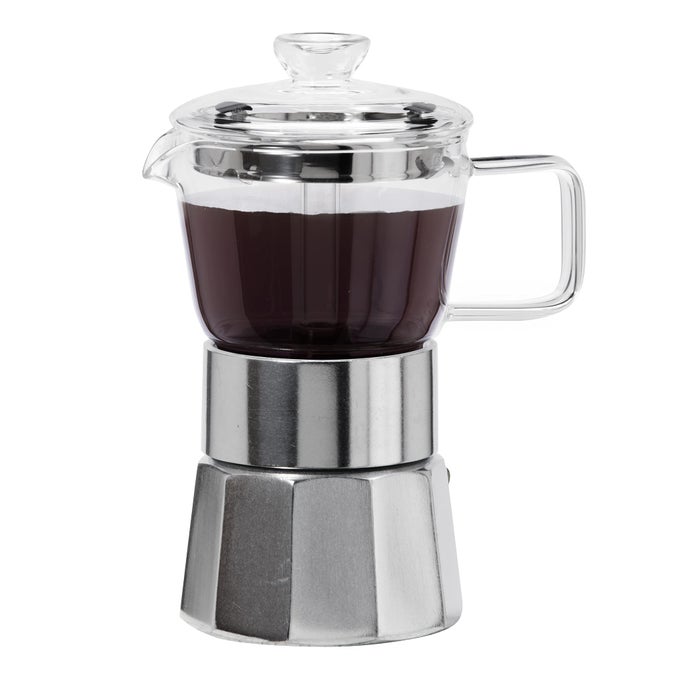 STOVETOP ESPRESSO MAKER MOKA POT 4 CUP 4OZ BOROSILICATE GLASS ITALIAN COFFEE MAKER