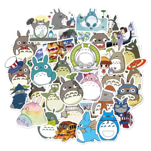 BERFLYTER 50Pcs Cartoon Totoro Themes Waterproof Stickers for Water Bottle Cup Laptop Bike Skateboard Luggage Box Vinyl Graffiti Patches BRJKT - Image 5