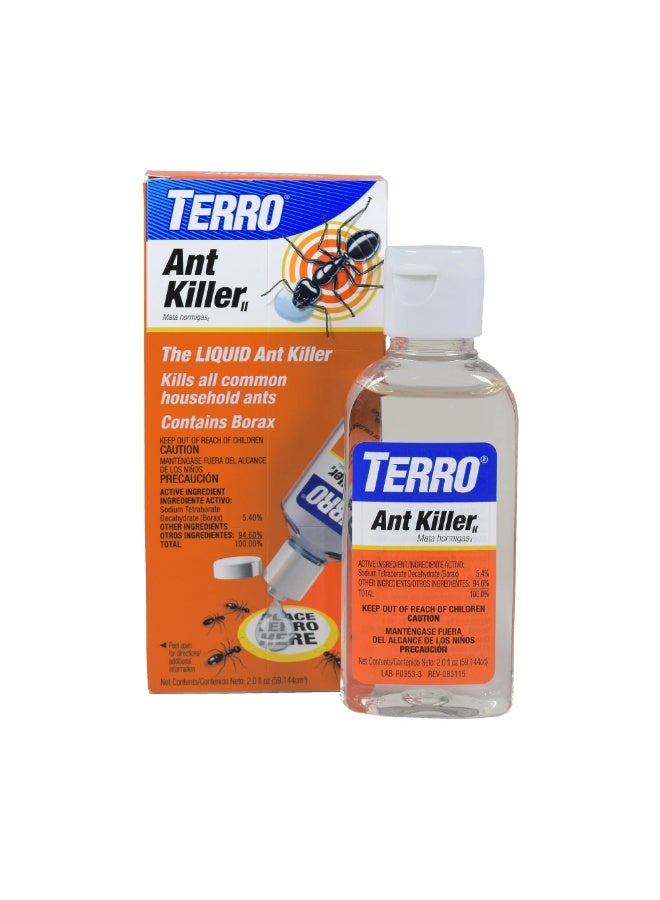 مبيد النمل السائل تيرو 2 أونصة - طعم سائل داخلي للنمل مع البوراكس، يقضي على النمل الظاهر والمستعمرات المختبئة، أبيض - Image 1
