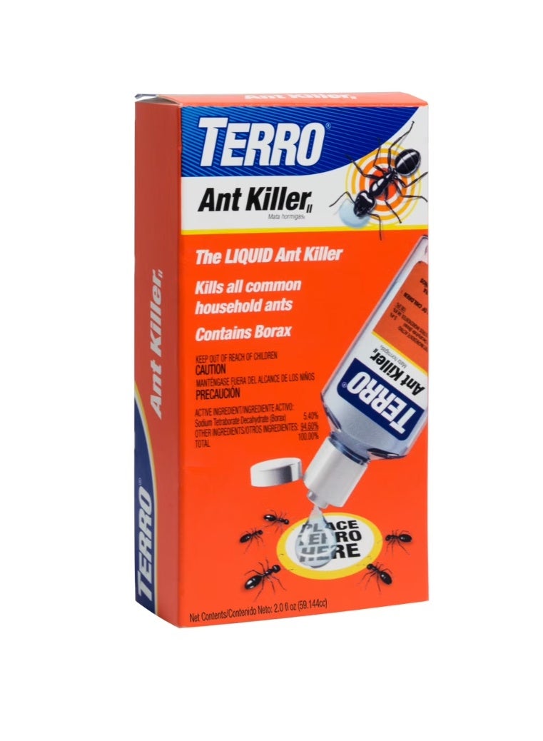 مبيد النمل السائل تيرو 2 أونصة - طعم سائل داخلي للنمل مع البوراكس، يقضي على النمل الظاهر والمستعمرات المختبئة، أبيض - Image 2