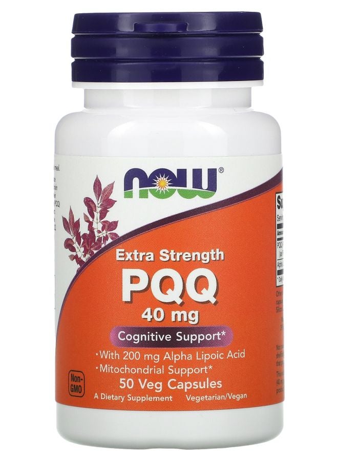 now Extra Strength PQQ 40 mg 50 Veg Capsules