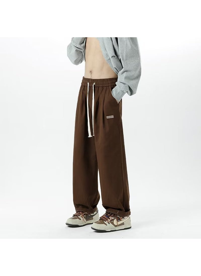 Generic - Fashion Brand Casual Straight Pants for Men Khaki - Image 1