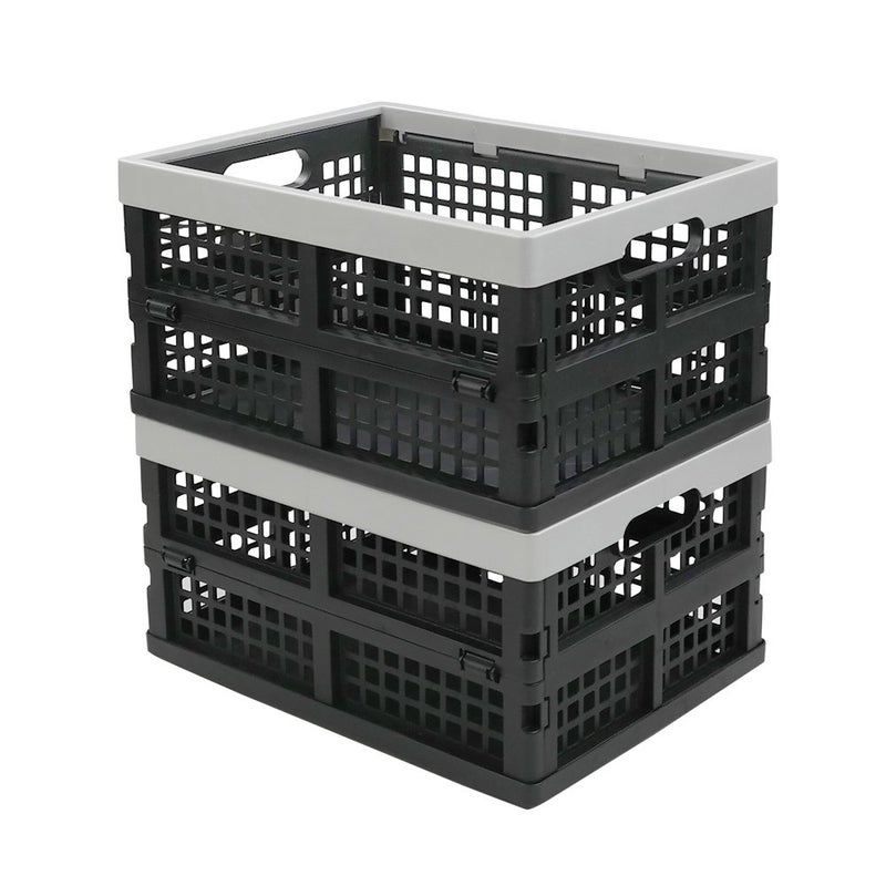 Doryh 16-Liter Collapsible Storage Crates/Stackable Storage Container Basket, Set of 2 - Image 3