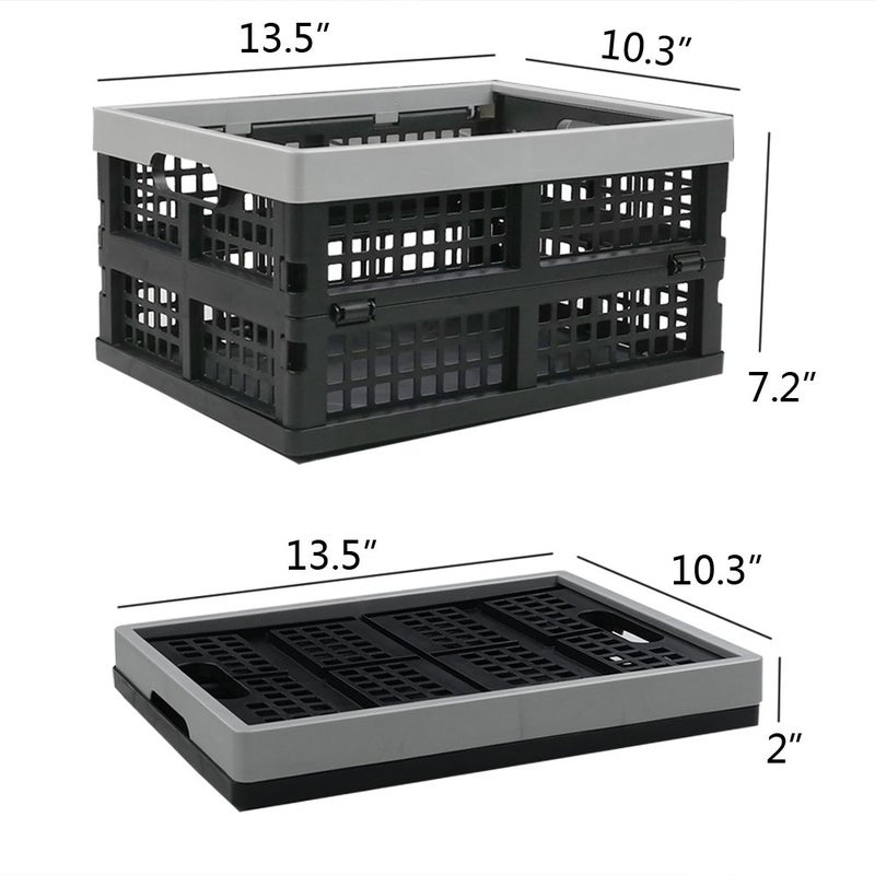 Doryh 16-Liter Collapsible Storage Crates/Stackable Storage Container Basket, Set of 2 - Image 2