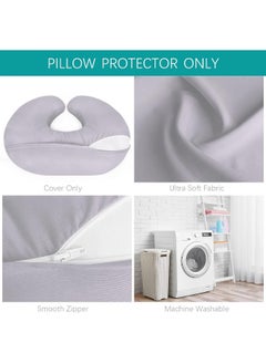 Biloban Biloban Nursing Pillow Cover 2 Pack Fit Boppy Nursing Pillow Breathable & Skin-Friendly Nursing Pillow Slipcovers for Breastfeeding Mom Comfortable & Machine Washable Nursing Pillow Covers  - Image 5
