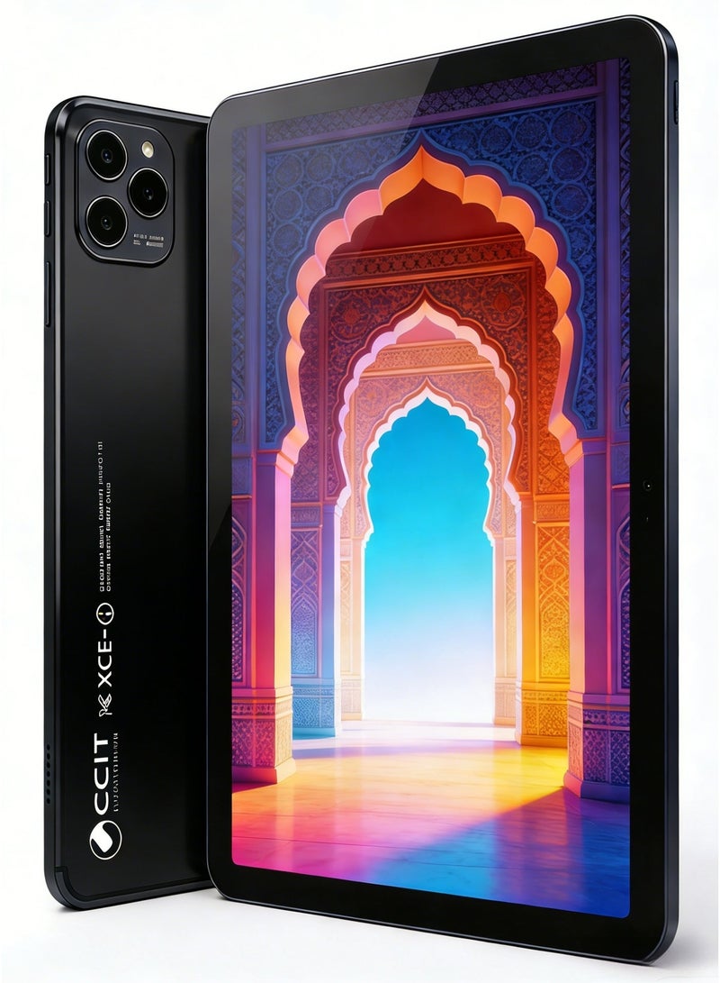 CCIT Tab 16Pro+ Tablet, 10.1-inch In-cell Display, 16GB RAM, 1TB ROM, Android 15, 5G WiFi Connectivity, 10000mAh Battery with Keyboard & Bluetooth Headset - Velvet Black/Gold/Blue - Image 1