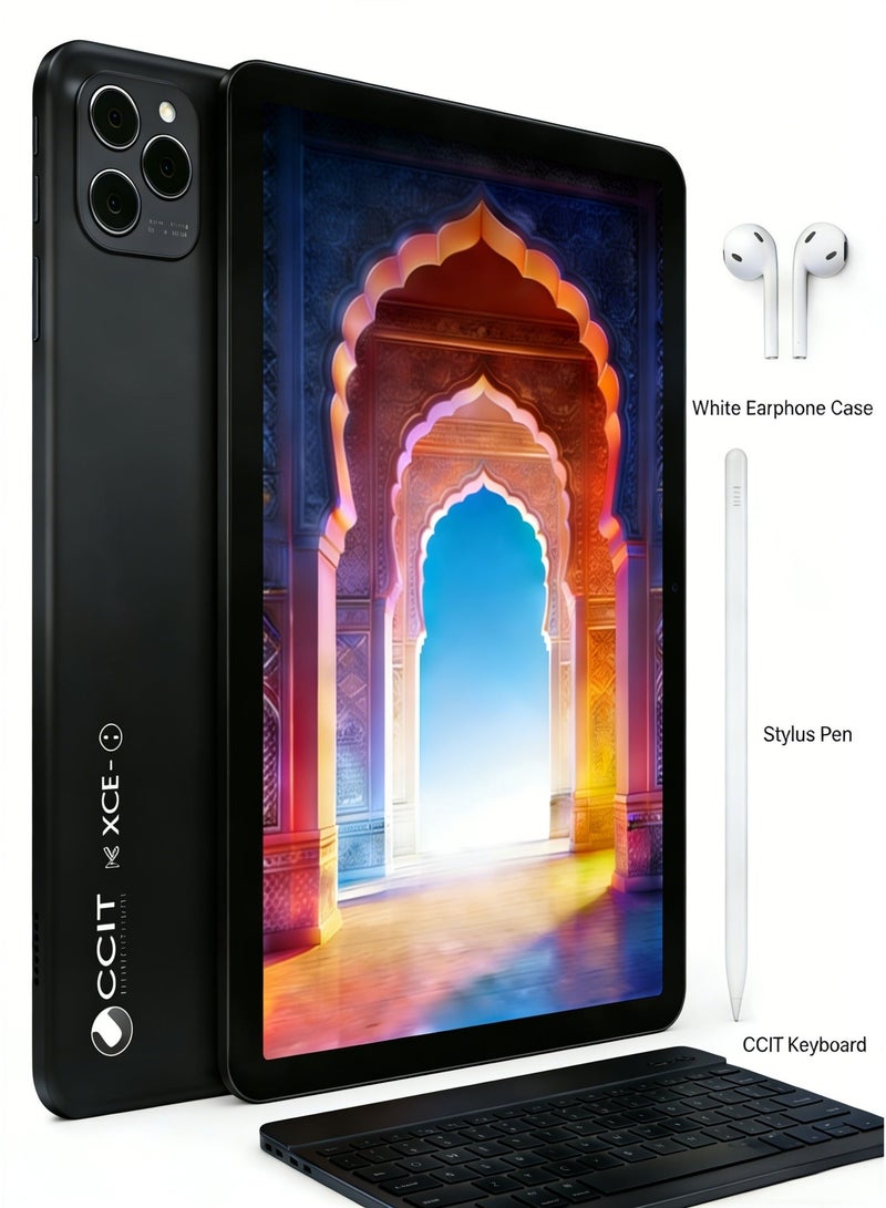 CCIT Tab 16Pro+ Tablet, 10.1-inch In-cell Display, 16GB RAM, 1TB ROM, Android 15, 5G WiFi Connectivity, 10000mAh Battery with Keyboard & Bluetooth Headset - Velvet Black/Gold/Blue - Image 2