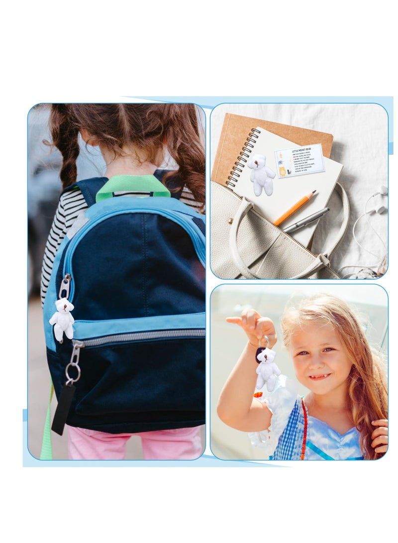 Excefore A Little Pocket Bear in a Tin Box, Hug Teddy Bear, Mini Animal Pocket Hug Bear, Fuzzy Mini Teddy Bears, for Valentines, Graduation, Birthday, Wedding (White) - Image 4