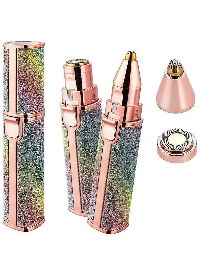 Rechargeable Eyebrow Trimmer & Facial Hair Remover, 2 in 1 Painless Eyebrow Razor Facial Hair Remover, Eyebrow Lips Nose Body Hair Removal Razor For Women - Image 2