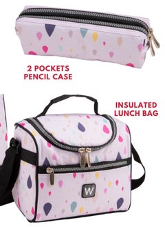 Wires 3 Piece Kids School Trolley Bag laptop compartment 4 Wheels With Lunch bag & Pencil Case  - Image 3