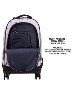 Wires 3 Piece Kids School Trolley Bag laptop compartment 4 Wheels With Lunch bag & Pencil Case  - Image 5