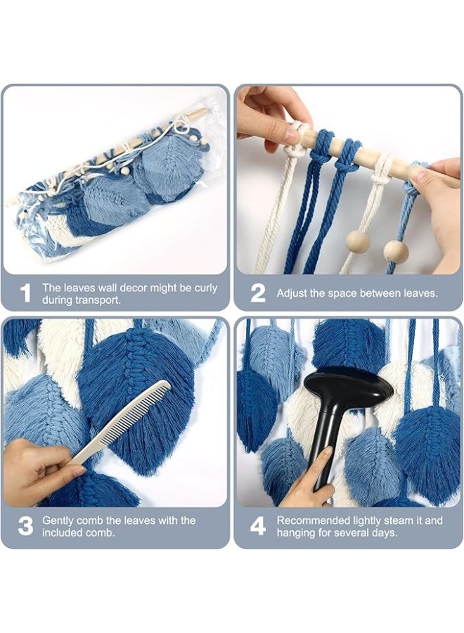 انتيكيانو مكرمية جدارية – ديكور يدوي من القطن – المقاس ‎50×70‎ سم - Image 5