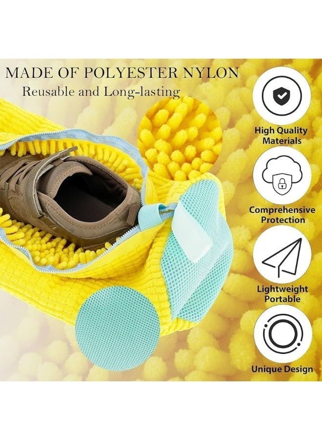 Two-piece shoe, boot, and sneaker washing bag set - washing machine shoe bag - reusable and hangable shoe washing bag for washer and dryer, washing machine shoe bag for all types and sizes of shoes - Image 2