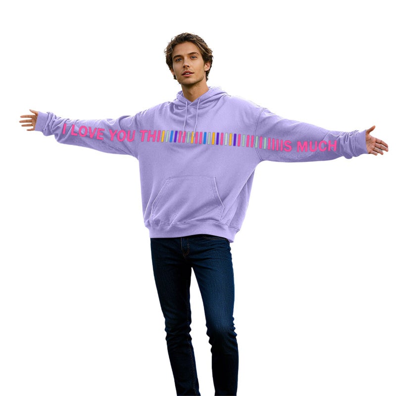 2025 Autumn and Winter Long-Sleeve Oversized Comfortable Casual Hooded Sweatshirt with Letter Print Trendy Brand for Men and Women - Image 5