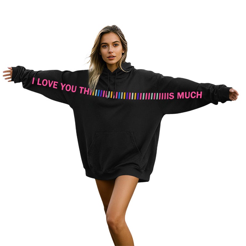 2025 Autumn and Winter Long-Sleeve Oversized Comfortable Casual Hooded Sweatshirt with Letter Print Trendy Brand for Men and Women - Image 3
