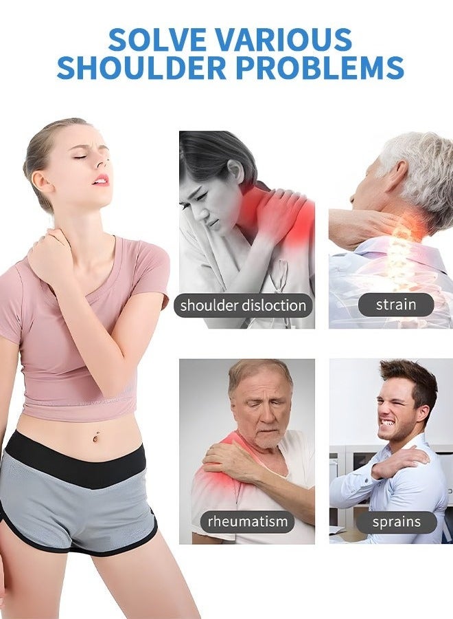 Unewshi Heated Shoulder Brace Wrap,Shoulder Pads 3 Heating Setting Infrared Shoulder Wrap with Hot Cold Therapy for Rotator Cuff, Frozen Shoulder,Relax Muscle Pain Relief Shoulder Compression Sleeve  - Image 2