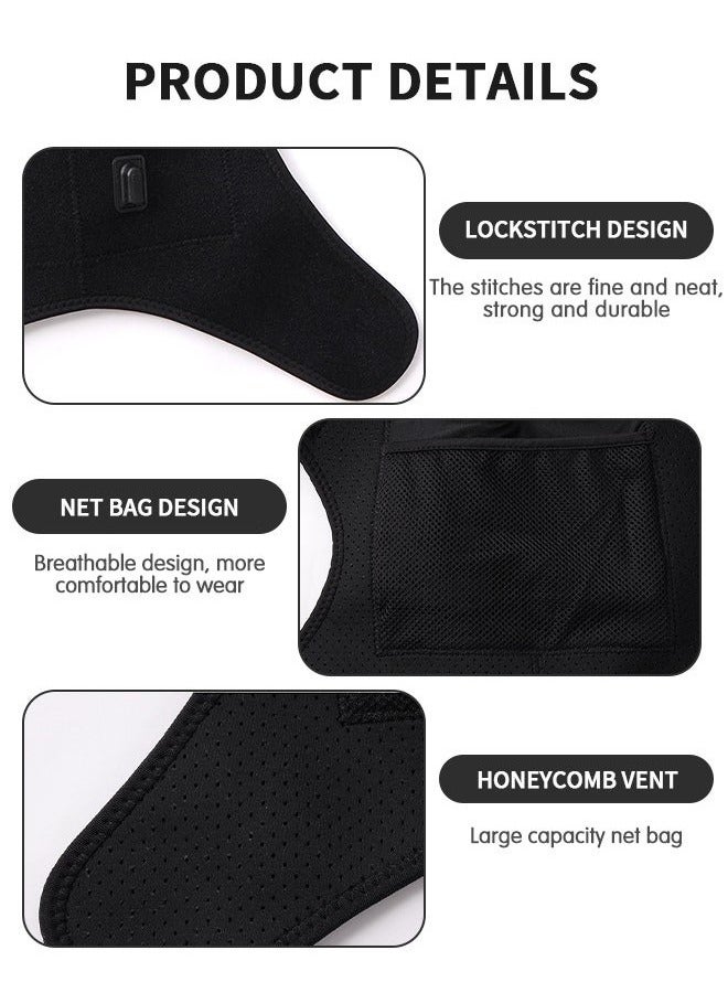 Unewshi Heated Shoulder Brace Wrap,Shoulder Pads 3 Heating Setting Infrared Shoulder Wrap with Hot Cold Therapy for Rotator Cuff, Frozen Shoulder,Relax Muscle Pain Relief Shoulder Compression Sleeve  - Image 5