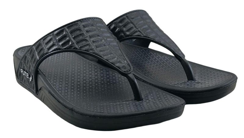 Flite FL 511 EVA Flip-Flops for Women | Lightweight V-Strap Slippers for Girls & Ladies | Daily Use Waterproof Chappals for Casual Wear (Black, UK Footwear Size System, Adult, Women, Numeric, Medium, 3) - Image 2