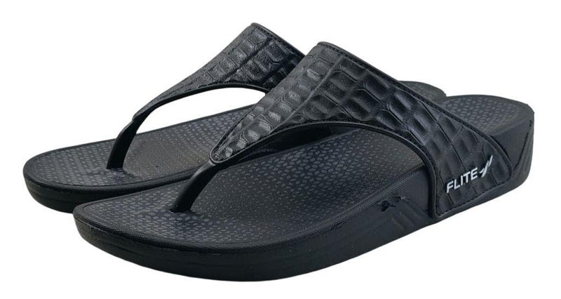 Flite FL 511 EVA Flip-Flops for Women | Lightweight V-Strap Slippers for Girls & Ladies | Daily Use Waterproof Chappals for Casual Wear (Black, UK Footwear Size System, Adult, Women, Numeric, Medium, 3) - Image 1