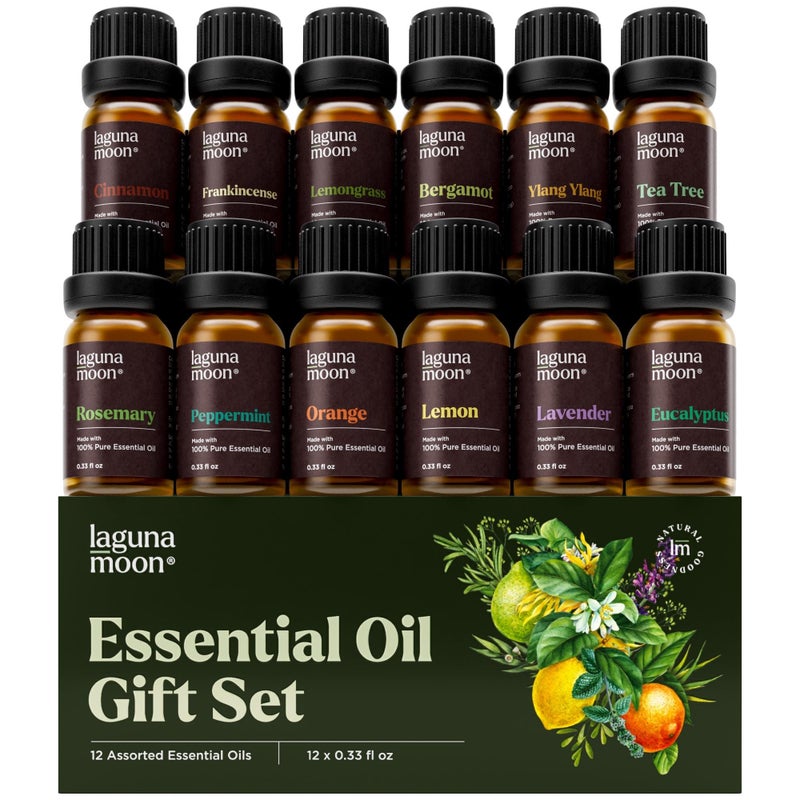 Lagunamoon Essential Oils Set 12 Piece Premium Grade Home Essentials Oils for Diffusers Fragrance Scents for Candle Making Natural Aromatherapy Oils for Cars Home Products Room Sprays - Image 3