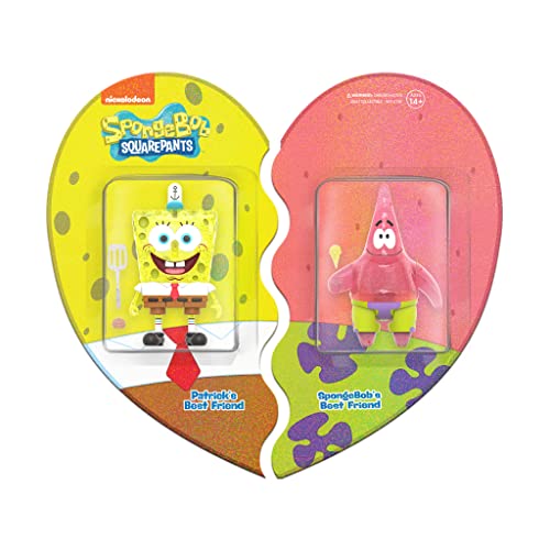 Super7 Spongebob Squarepants Spongebob and Patrick BFF - (2-Pack) 3.75" Spongebob Action Figures with Accessories Classic Cartoon Collectibles and Retro Toys - Image 1