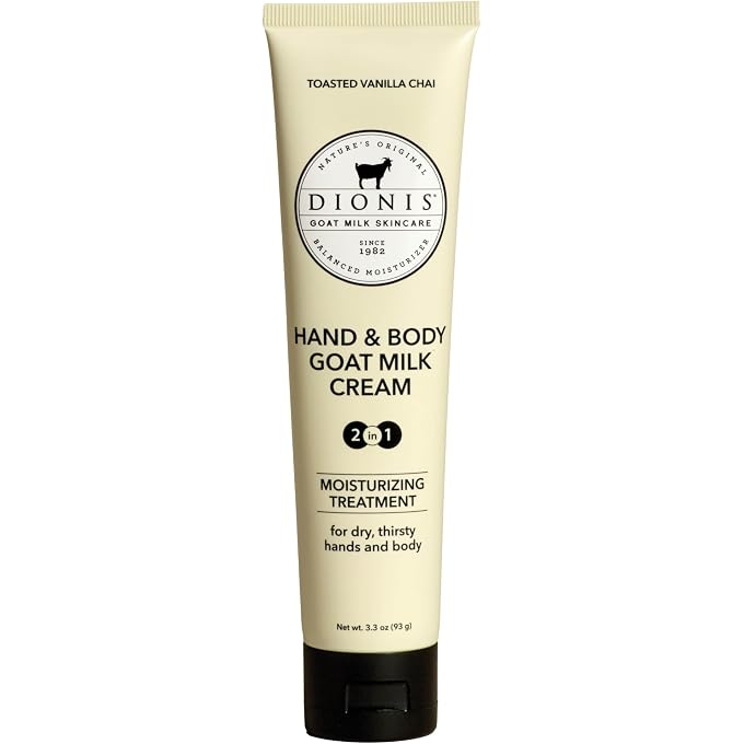 Dionis Goat Milk Skincare Scented Hand & Body Cream - Travel Size Lotion For Hydrating & Moisturizing Dry and Sensitive Skin, Cruelty Free, Paraben Free Made in The USA, Vanilla Chai, 3.3 oz - Image 1