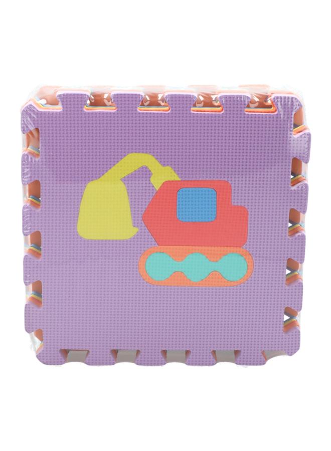 solex 10-Piece Transportation Vehicle Print EVA Mat Multicolor - Image 1