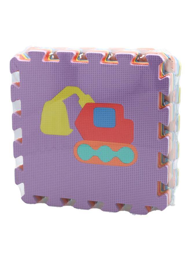 solex 10-Piece Transportation Vehicle Print EVA Mat Multicolor - Image 2